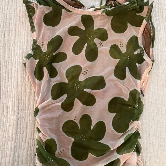 Simon Miller Green and Cream Floral Dress - Picture 4 of 4